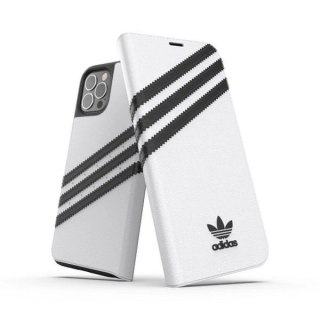 Etui Adidas OR Booklet Case PU na iPhone 12 / 12 Pro 6,1" - biało-czarne