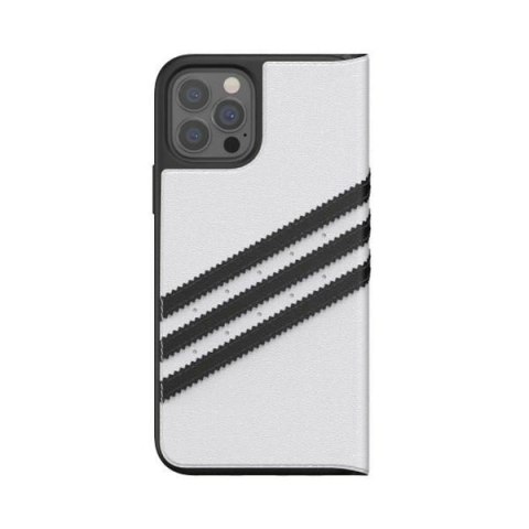 Etui Adidas OR Booklet Case PU na iPhone 12 / 12 Pro 6,1" - biało-czarne
