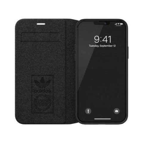 Etui Adidas OR Booklet Case PU na iPhone 12 / 12 Pro 6,1" - biało-czarne
