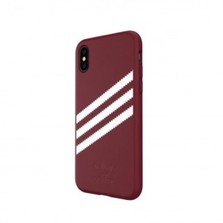 Etui Adidas OR Moulded PU Suede na iPhone X / XS - burgundowe