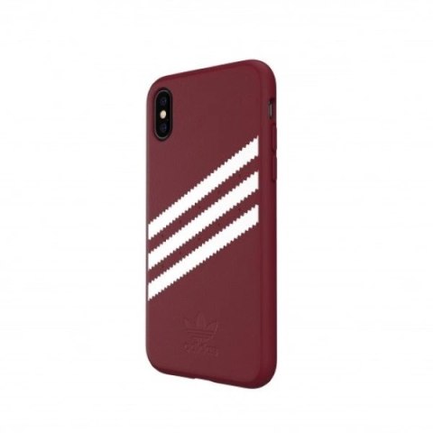 Etui Adidas OR Moulded PU Suede na iPhone X / XS - burgundowe