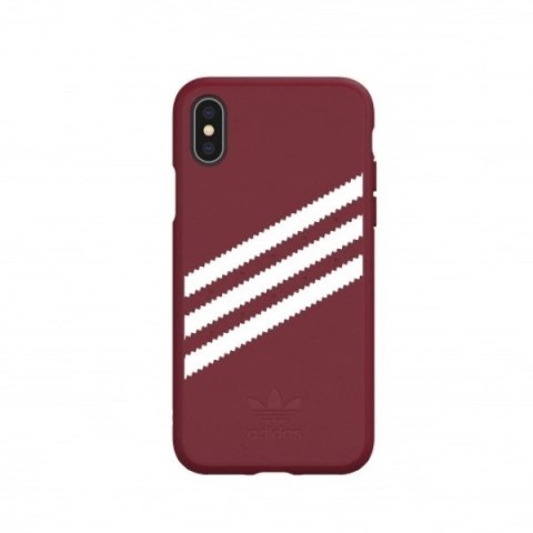 Etui Adidas OR Moulded PU Suede na iPhone X / XS - burgundowe