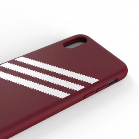 Etui Adidas OR Moulded PU Suede na iPhone X / XS - burgundowe