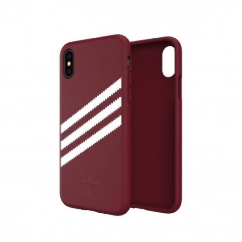 Etui Adidas OR Moulded PU Suede na iPhone X / XS - burgundowe
