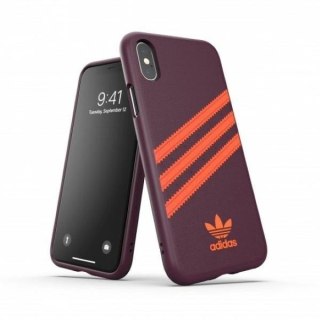 Etui Adidas OR Moulded PU na iPhone X / XS - bordowo-pomarańczowe