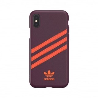 Etui Adidas OR Moulded PU na iPhone X / XS - bordowo-pomarańczowe