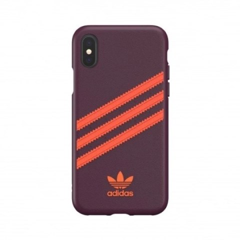 Etui Adidas OR Moulded PU na iPhone X / XS - bordowo-pomarańczowe