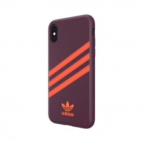 Etui Adidas OR Moulded PU na iPhone X / XS - bordowo-pomarańczowe