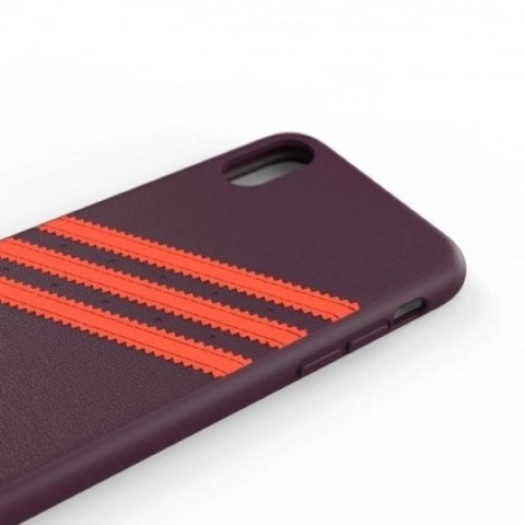 Etui Adidas OR Moulded PU na iPhone X / XS - bordowo-pomarańczowe