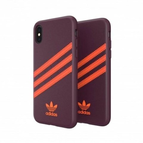 Etui Adidas OR Moulded PU na iPhone X / XS - bordowo-pomarańczowe