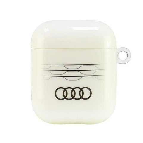 Etui Audi IML Geometric Pattern na AirPods 1 / 2 - białe Etui Audi IML Geometric Pattern na AirPods 1 / 2 - białe