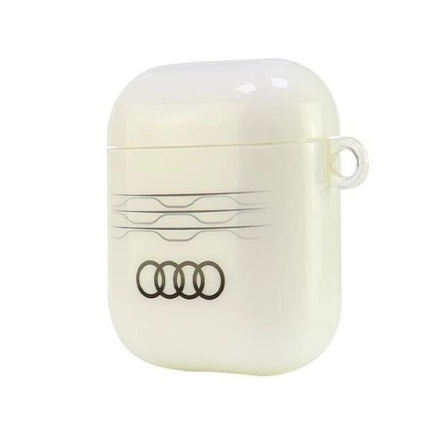 Etui Audi IML Geometric Pattern na AirPods 1 / 2 - białe Etui Audi IML Geometric Pattern na AirPods 1 / 2 - białe