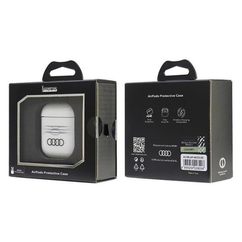 Etui Audi IML Geometric Pattern na AirPods 1 / 2 - białe Etui Audi IML Geometric Pattern na AirPods 1 / 2 - białe