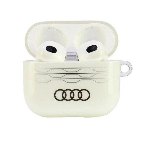 Etui Audi IML Geometric Pattern na AirPods 3 - białe Etui Audi IML Geometric Pattern na AirPods 3 - białe