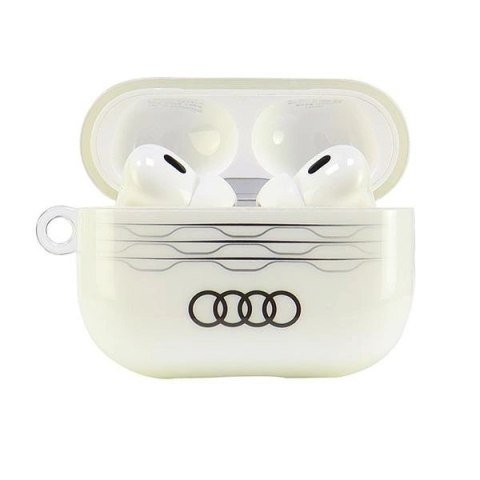 Etui Audi IML Geometric Pattern na AirPods Pro 2 - białe Etui Audi IML Geometric Pattern na AirPods Pro 2 - białe