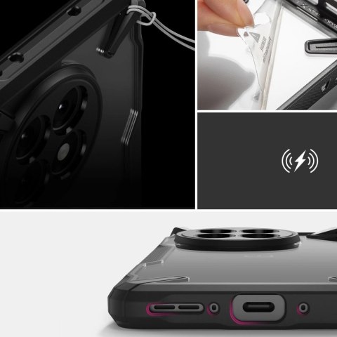 Etui Ringke Fusion X na OnePlus 13R - przezroczysto-czarne Etui Ringke Fusion X na OnePlus 13R - przezroczysto-czarne