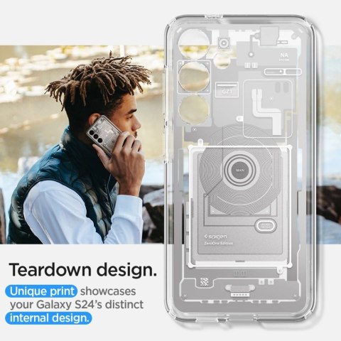Etui Spigen Ultra Hybrid na Samsung Galaxy S24 Zero One - białe Etui Spigen Ultra Hybrid na Samsung Galaxy S24 Zero One - białe