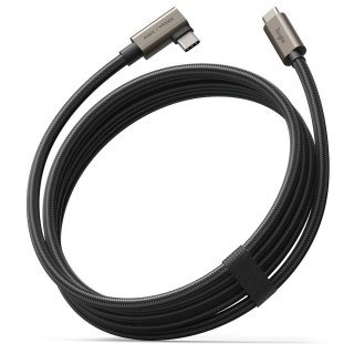 Kabel kątowy Ringke 3.2 gen. 2x2 USB-C, PD 3.1 240W 2m - czarny