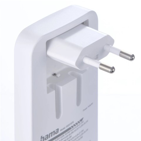 Ładowarka Hama GaN 65W 2x USB-C 1x USB-A składana - biała Ładowarka Hama GaN 65W 2x USB-C 1x USB-A składana - biała