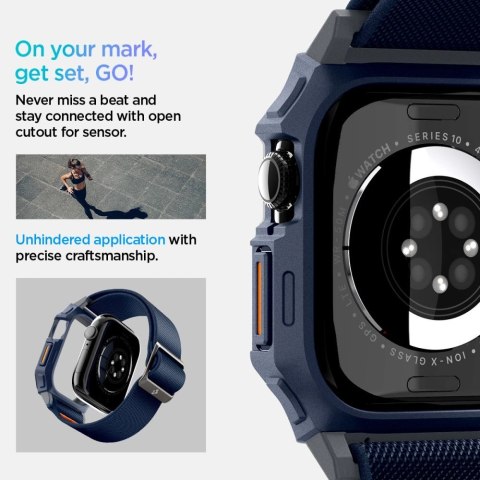 Pasek Spigen Lite Fit "Pro" na Apple Watch 10 46 mm - granatowy Pasek Spigen Lite Fit "Pro" na Apple Watch 10 46 mm - granatowy