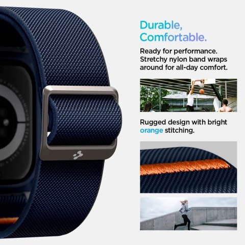 Pasek Spigen Lite Fit "Pro" na Apple Watch 10 46 mm - granatowy Pasek Spigen Lite Fit "Pro" na Apple Watch 10 46 mm - granatowy