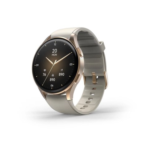 Smartwatch Hama 8900 GPS AMOLED 1.32" z beżowym paskiem silikonowym - złoty Smartwatch Hama 8900 GPS AMOLED 1.32" z beżowym paskiem silikonowym - złoty