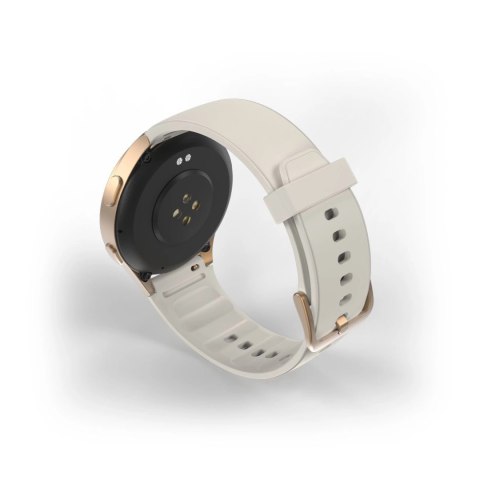 Smartwatch Hama 8900 GPS AMOLED 1.32" z beżowym paskiem silikonowym - złoty Smartwatch Hama 8900 GPS AMOLED 1.32" z beżowym paskiem silikonowym - złoty