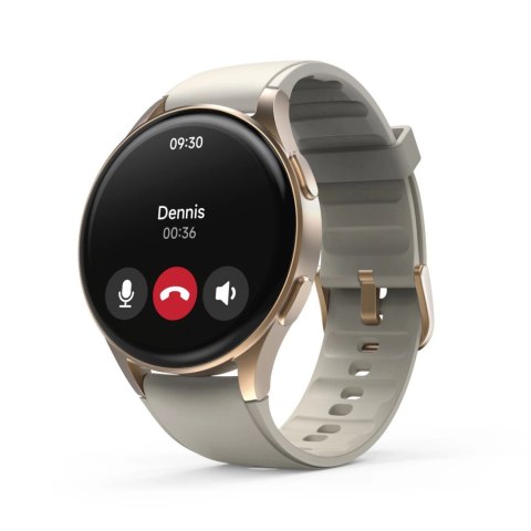 Smartwatch Hama 8900 GPS AMOLED 1.32" z beżowym paskiem silikonowym - złoty Smartwatch Hama 8900 GPS AMOLED 1.32" z beżowym paskiem silikonowym - złoty