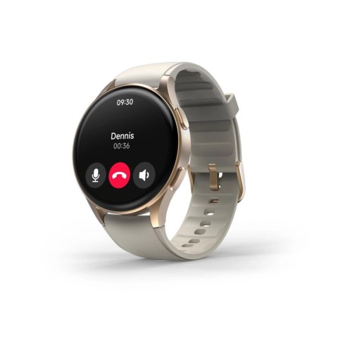 Smartwatch Hama 8900 GPS AMOLED 1.32" z beżowym paskiem silikonowym - złoty Smartwatch Hama 8900 GPS AMOLED 1.32" z beżowym paskiem silikonowym - złoty