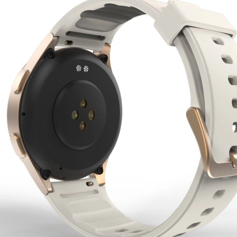 Smartwatch Hama 8900 GPS AMOLED 1.32" z beżowym paskiem silikonowym - złoty Smartwatch Hama 8900 GPS AMOLED 1.32" z beżowym paskiem silikonowym - złoty
