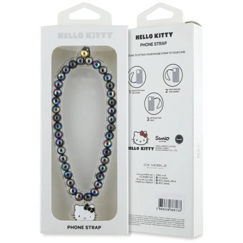 Zawieszka na telefon Hello Kitty Pearls Kitty Head - czarna Zawieszka na telefon Hello Kitty Pearls Kitty Head - czarna