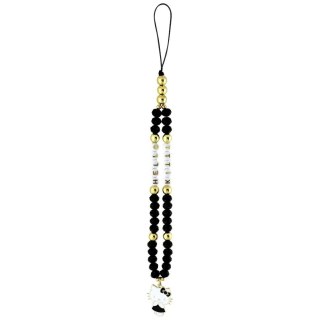 Zawieszka na telefon Hello Kitty Pearls and Beads Kitty Charm - czarna