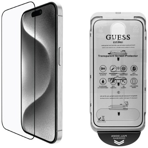 Zestaw 2w1 Guess BP Rhinestone szkło na ekran i obiektyw aparatu do iPhone 16 Pro Max - srebrny Zestaw 2w1 Guess BP Rhinestone szkło na ekran i obiektyw aparatu do iPhone 16 Pro Max - srebrny