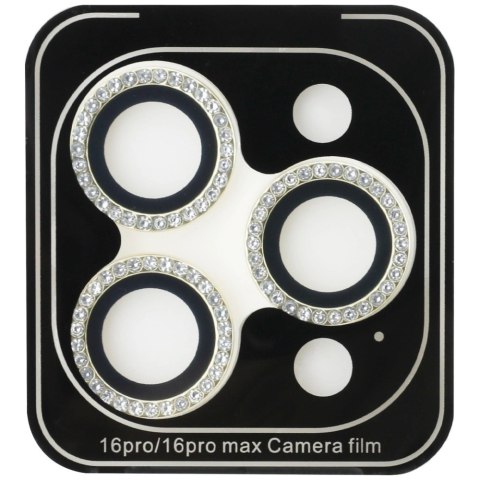 Zestaw 2w1 Guess BP Rhinestone szkło na ekran i obiektyw aparatu do iPhone 16 Pro Max - złoty Zestaw 2w1 Guess BP Rhinestone szkło na ekran i obiektyw aparatu do iPhone 16 Pro Max - złoty