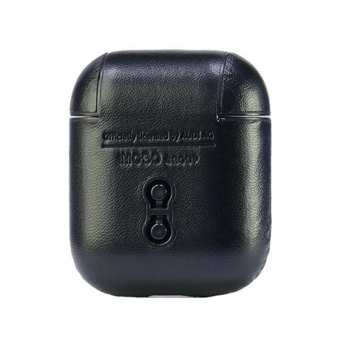 Etui Audi Leather Big Logo na AirPods 1 / 2 - czarne Etui Audi Leather Big Logo na AirPods 1 / 2 - czarne