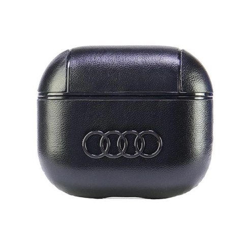 Etui Audi Leather Big Logo na AirPods 3 - czarne Etui Audi Leather Big Logo na AirPods 3 - czarne