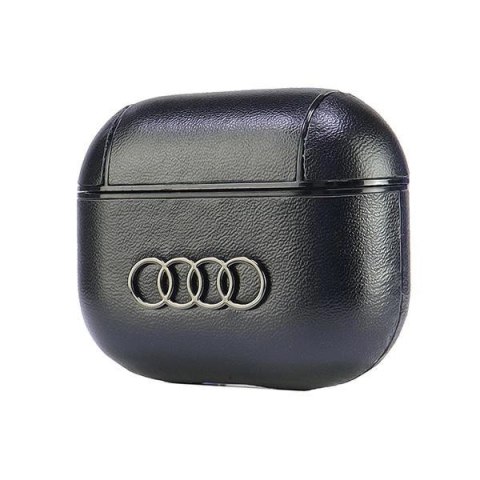 Etui Audi Leather Big Logo na AirPods 3 - czarne Etui Audi Leather Big Logo na AirPods 3 - czarne