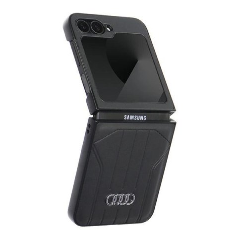 Etui Audi Synthetic Leather MagSafe na Samsung Galaxy Z Flip 6 - czarne Etui Audi Synthetic Leather MagSafe na Samsung Galaxy Z Flip 6 - czarne