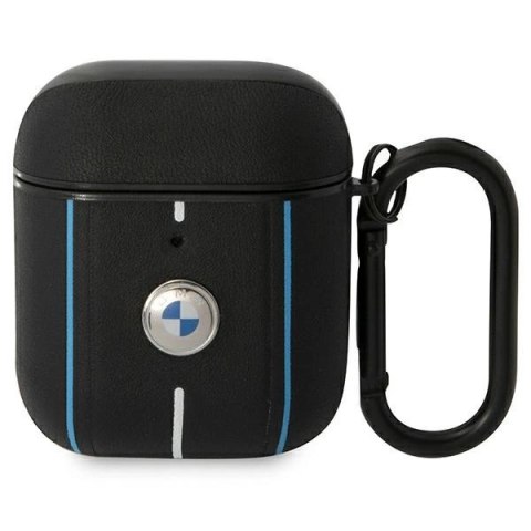 Etui BMW Leather Color Lines na AirPods 1 / 2 - czarna Etui BMW Leather Color Lines na AirPods 1 / 2 - czarna