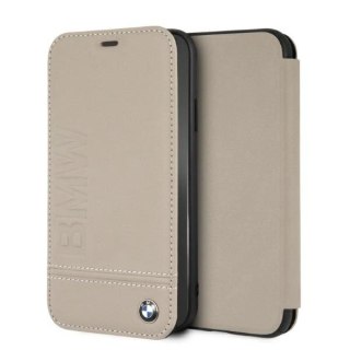 Etui BMW Logo Imprint na iPhone Xr - beżowe