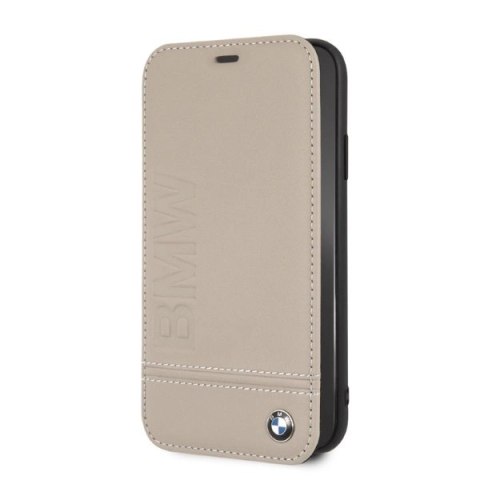Etui BMW Logo Imprint na iPhone Xr - beżowe Etui BMW Logo Imprint na iPhone Xr - beżowe