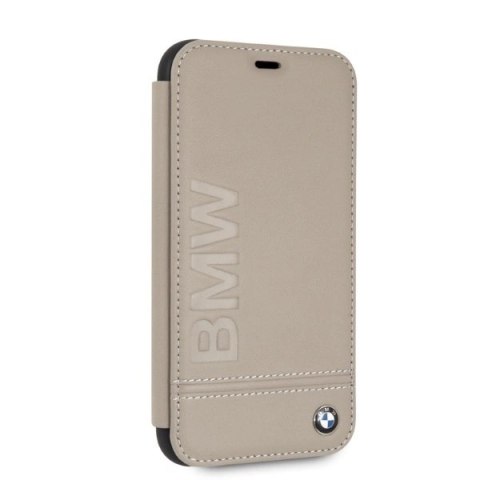 Etui BMW Logo Imprint na iPhone Xr - beżowe Etui BMW Logo Imprint na iPhone Xr - beżowe