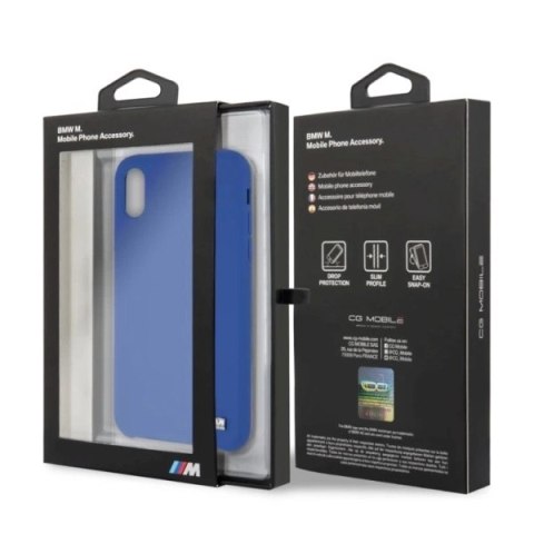 Etui BMW Silicone M Collection na iPhone X / Xs - niebieske Etui BMW Silicone M Collection na iPhone X / Xs - niebieske