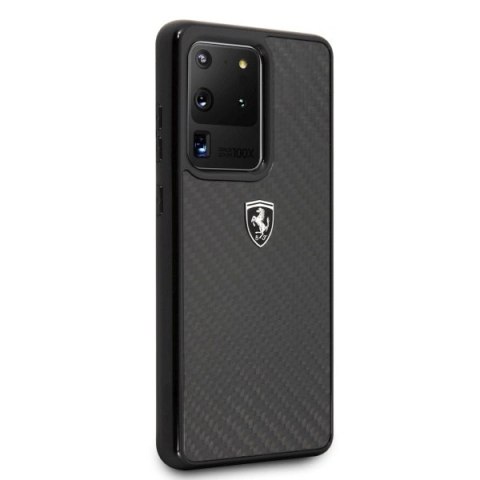 Etui Ferrari Carbon Heritage na Samsung Galaxy S20 Ultra - czarne Etui Ferrari Carbon Heritage na Samsung Galaxy S20 Ultra - czarne
