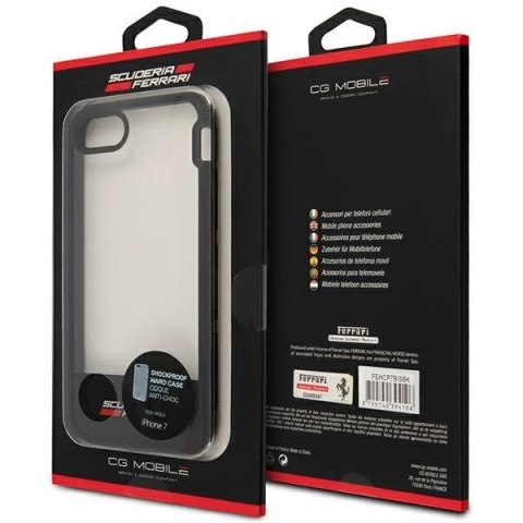 Etui Ferrari Racing Shield na iPhone 7 / 8 / SE 2020 / SE 2022 - półprzezroczyste Etui Ferrari Racing Shield na iPhone 7 / 8 / SE 2020 / SE 2022 - półprzezroczyste