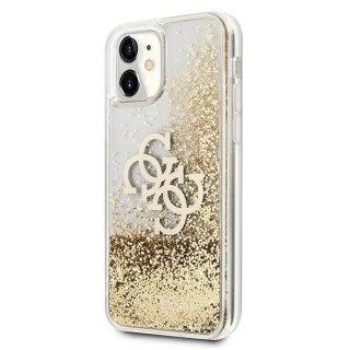 Etui Guess 4G Big Liquid Glitter na iPhone 11 6,1" / Xr - złote
