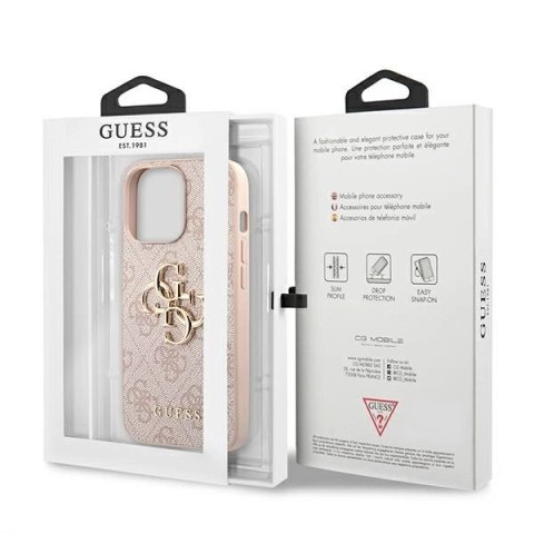 Etui Guess 4G Big Metal Logo na iPhone 13 Pro / 13 6,1" - różowe Etui Guess 4G Big Metal Logo na iPhone 13 Pro / 13 6,1" - różowe