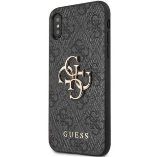 Etui Guess 4G Big Metal Logo na iPhone X / XS - szare