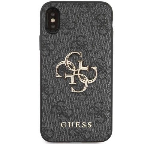 Etui Guess 4G Big Metal Logo na iPhone X / XS - szare