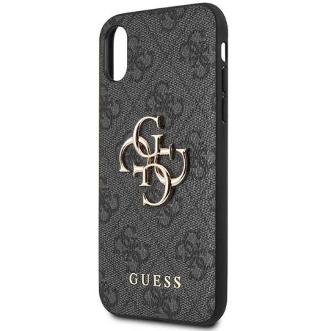 Etui Guess 4G Big Metal Logo na iPhone X / XS - szare